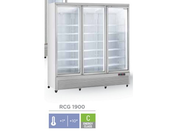 Frigorifero RCG 1900 bianco 1664 litri,  +1 / +10°. Porte a vetri.